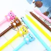 Pens 50pcs oldukça havalı sevimli kawaii pembe ayı jel kalem mavi mürekkep kırtasiye kawai ofis aksesuarı okula geri dön