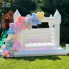 outdoor activities 10x8ft kids inflatable bouncer house jumping bouncy castle white house with ball pit for birthday party