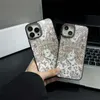 Luxury Leather Floral D Top silicone phone cases iPhone 15 14 plus 13 12 11 Pro max XR XS 7 8 Luxury Designer Classic Cover Shockproof case Flash drill camera side