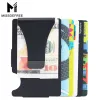 Holders Slim Minimalist Airtag Metal Wallet | Kompakt aluminium kreditkortshållare med kontantklipp | Med inbyggt Apple Airtag -fodral