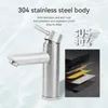 Bathroom Sink Faucets 304 Stainless Steel Basin Faucet Round/Square Single Handle Cold Kitchen Counter