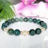 MG1486 STAND NOUVEAU DESIGN CITRINE ET MOSS AGATE BRACELET NATUREUX BRACELETS DE GEME CRISTAUX CRISTS MALA BRACELET YOGA CONDIONS POUR 2785