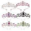 Hårklämmor Crystal Crown med Combs Princess Rhinestone Coiffure Tiara Prom pannband