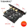 カードTISHRIC TYPE C USB3.2 GEN2 PCIE RISER CARD USB USB C HUB 3.0 PCI Express PCI E Multiplier Adapter USB3 3.1コントローラーカード