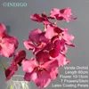 زهور الزخرفة الوردي Vanda Orchid 60cm اللمسات اللاتكس طلاء البتلة كبيرة الحجم الزفاف الزفاف الاصطناعي الزهور الحدث الحفل الزخرفة -