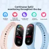 Pulseras xiaomi mi banda 7 pulsera inteligente 6 color pantalla amolada miband 7 sangre oxígeno traker Bluetooth impermeable banda inteligente