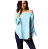 Kvinnors blusar street mode Amazon Slim Looking Shirt Sleeve Bandage