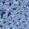 Decorative Flowers 8X8FT Blue Theme 5D Rose Flower Wall Made With Fabric Rolled Up Artificial Flores Arrangement For Wedding Backdrop