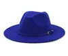 2020 New Fashion 20 Color in Stock Paname Hats Unisex Женщины мужчина шерсть шерсть с широкой рукой шляпа Fedora Whole Jazz Cowboy Cap8746545