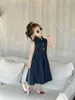 Set di abbigliamento ins primaverilo autunno 2-7 anni bambina 2 pezzi con maniche in manica a maniche in denim per bambini abiti per bambini abbigliamento per bambini cardigan