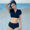 Kvinnors badkläder sexig hög midja bikinis två stycken baddräkt kvinnor strandkläder baddräkter brasiliansk bikini set pool korean 2024