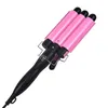 Professionell Curling Ceramic Hair Curler Wave Waver Styling Tools Styler Wand Three Barrel Irons Automatic 240412