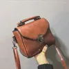 Sacchetti scolastici donne in pelle vintage in pelle piccola spalla di fascia alta donna lempe casual crossbody femmina borse a messaggeri di lusso