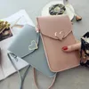 Sacchi da sera studentessa mini crossbody donna decorazione a forma di cuore decorazione trasparente touchscreen retrò sacca per telefono cellulare spalla designer