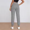 Pantalones de mujer Black Nordic Lines Jogger Femenino Mínimo Minimal Elegante Diseño de otoño Hippie Gran tamaño Regalo de cumpleaños