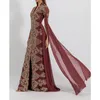 Ethnic Clothing Royal Luxury Bed Crystal Work Morocco Dubai Long Dress Wedding Bridesmaid