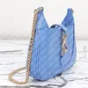 Explosie Hot Women's Bags 782889 Jackie Notte Mini Bag Nieuwe handtas Sky Blue Patent Leather Summer Spirit Beach Clubs Italiaanse kust Perfecte dag Night Lettering Chain