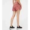 Yoga para mujer lu-11 pantalones cortos calientes calientes calientes bolsillo seca rápida seca ropa de gimnasio atuendo de fitness transpirable para pulgadas de cintura elástica 553 993