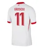 2024 Eurocup Polens Lewandowski Soccer Jerseys Polonia 24 Krychowiak Grosicki Zielinski Milik Zalewski Szymanski 24/25 Polish Shirt Men Kids Kit Kit Kit