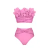 Swimwear da donna 2024 Swimstuit One Piece Swim for Women Luxury Flower Bikini Set Woman High Waist Biquini Sexy Beachwear Monokini femminile