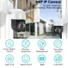 Controllo 1/2pcs 4K 8MP IP Camera IP WiFi Outdoor Wireless CCTV Surveillance Cam Smart Home Protection Color Night Vision H.265 Icsee Alexa