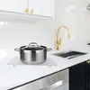 Rangement de cuisine Évier en acier inoxydable Évacuage drainage de la vaisselle