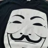Kadın Tişörtleri Amerikan Retro High Street Kısa Kollu V Vendetta Baskı T-Shirt Yuvarlak Boyun Yaz Büyük Boy Yarı Gevşek