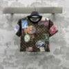 オリジナルの女子タンクトップクラシックエントリード女子タンクトップデザイナー女性のTシャツハイエンドラグジュアリーニットショートペーパー新聞女性用Tシャツ6001