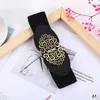 Belts Korean Fashion Ladies Rose Buckle Decorated Elastic Wide Belt Dress Sweater Waist For Woman