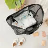 Torby ins torby na pieluchy dla niemowląt torba plażowa z dużą pojemnością wycięcie siatki mamusi letnie rodzica torba do przechowywania toaletowa torba do przechowywania