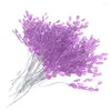 Decorative Flowers 3 Forks/Bunch Clear 16cm Acrylic Crystal Drop Beads Party Favors Spray Display Bouquet Wire Stems Wedding DIY Decoration