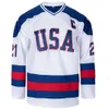 Hockey Jerseys New USA Uniforme de hockey n ° 17 n ° 21 n ° 30 Version du film Hockey