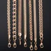 7st Lot Womens Halsband 585 Rose Gold Filled flätad foxtail Hammered Wheat Cuban Weaving Bismark Link Chain hela LCNN1A CH276E