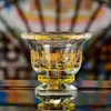 Şarap Gözlükleri Kristal Boyalı Altın Buda Kupası İbadet Önünde Guanyin Su Ev Süsleri Çay Kupa