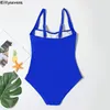 Women's Swimwear Bikini 2024 Women Sexy Swimsuit Solid Color Beach Bathing Suit Pleated Fashion One-piece Swim Sling