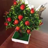 Fiori decorativi 1pc in vaso artificiale pianta di frutta vegetale bonsai giardino decorazioni per feste di nozze finte fiore