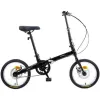 Lights 16 Inch Folding Bike Single Speed Disc Brake Bicycle Ultra Light Portable Small Adult Children Student Men And Women Bicycles