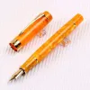 Pennor Jinhao 100 Centennial Acrylic Fountain Pen Vacker Color Pen F NIB Converter Populära Business Office School Writing Ink Pennor