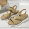 Dress Shoes Lucyever Plus Size 43 Platform Sandles Women 2024 Summer Thick Sole Wedges Sandals Woman Ankle Strap Casual Gladiator Sandalias