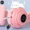 Earphones Bluetoothcompatible Wireless headphones with Mic Cute Cat Kids Girls Stereo Music Gamer Helmet Gaming Headset Support SD card