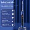 Cabeças Sonic Electric Toothbrush 5 MODO CARGA USB CARGA RECULEGECIDA adulta Probimecional escova de dentes eletrônicos de dente eletrônico Conjunto de caixas de presente