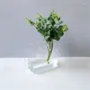 Vases en vase à fleurs acryliques Clear trapézoïdal Centres décoratifs pour la cuisine du bureau de cuisine pour la maison des décorations de mariage