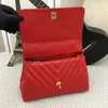 Beroemde merk Tote Bag Boy Designer Bag Real Leather Caviar Gold Chains Messenger Bag Hobo Bag Crossbody Flap Dames Turnot Tas Tas Wallet X10 Red
