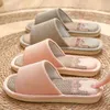 Slippers Linen Men Shoes Home Cotton Couple Cloth Lightweight And Comfortable Casual Women Wear Resistant Lovely