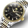 Wristwatches JSDUN 8939 Waterproof Watch For Men Automatic Mechanical Stainless Steel Strap Fashion Wristwatch Calendar Week Display