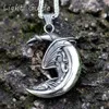 Pendant Halsketten 2022 Herren 316L Edelstahl-Wikinger Sleeping Dragon auf der Mond Halskette Modelschmuck 223v