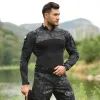 T-shirts Han Wild Men's Outdoor Hunting Tactical Shirts Air Soft Combat Tee Shirts Breathable Army Military Shirts Grey Hunting Tshirt