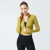 Desginer Aloe Yoga Jacke Top Hemd Klobe Kurzfrau Hoodie Ursprungwomens Herbst/Wintermantel Sportbekleidung enge elastische Lauf Reißverschluss Fitness -Hemd Langarm