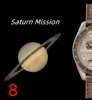 OM9 Bioceramic Planet Moon Mens Watche Pełna funkcja Chronograph Quarz Watch Mission to Mercury 42 mm nylon luksusowy zegarek limitowany edycja Master Wristwatches Swt