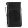 Holders RFID Passeport Holder Geatin Leather Men Men Couvercle Passeport avec des portefeuilles à fente Portefeuille ID Carte d'identité Organisateur Document Pouch